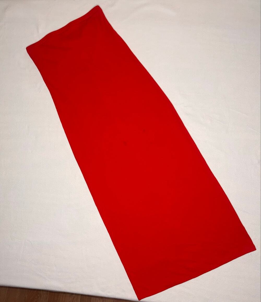 Long A New Day Red Tube Dress